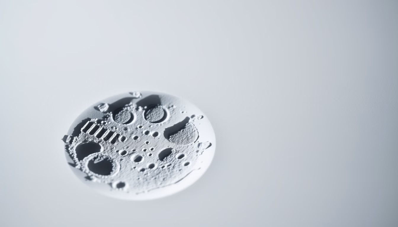 lunar surface astronaut footprint in editorial style