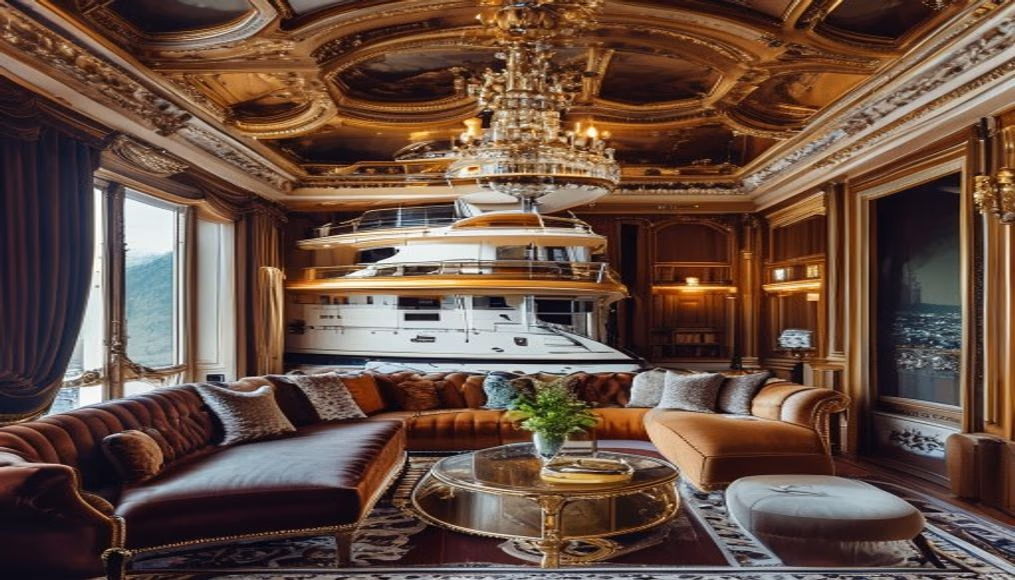 Lurssen mega yacht em fotografia editorial de luxo