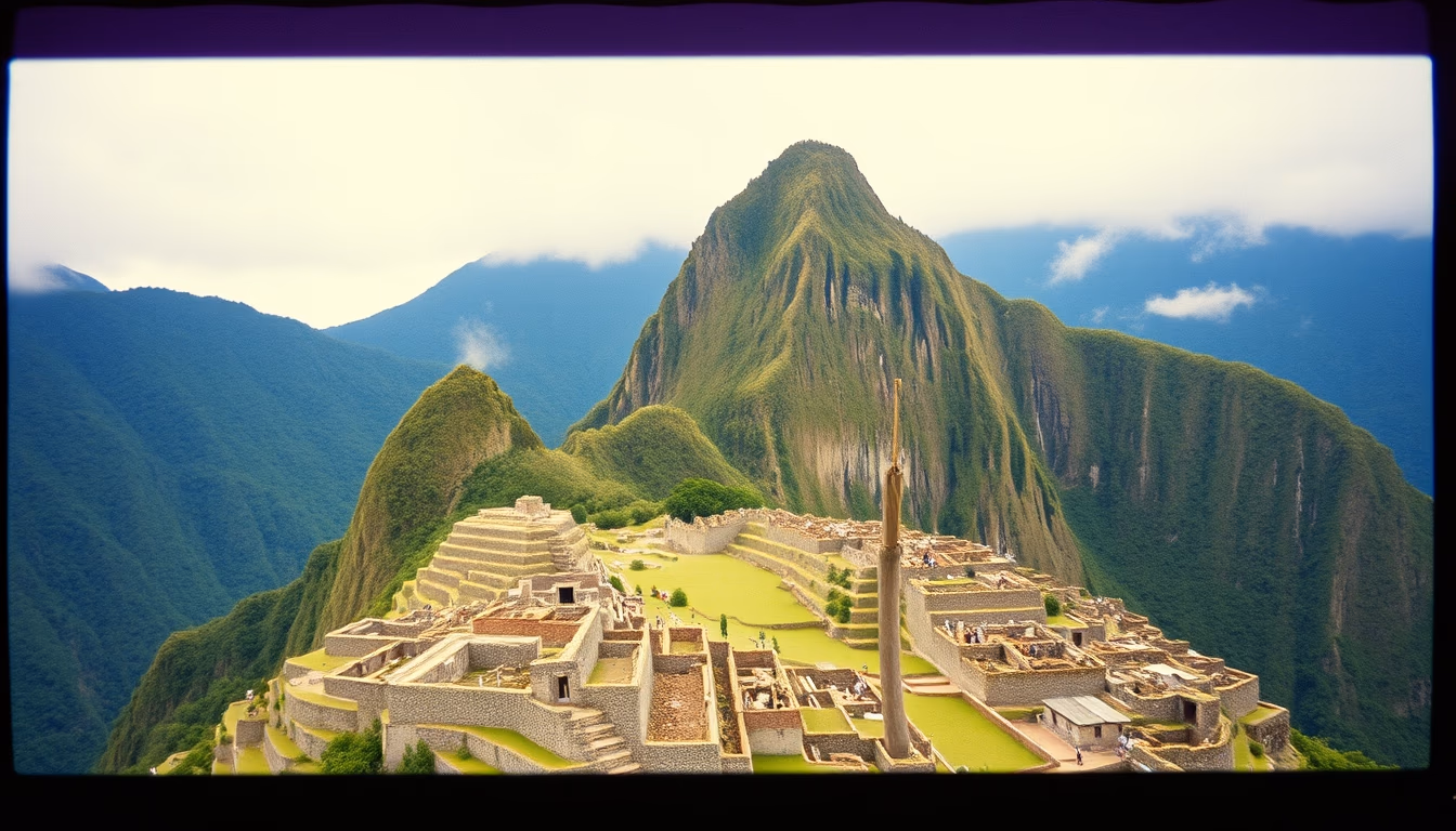 machu picchu inca in editorial style