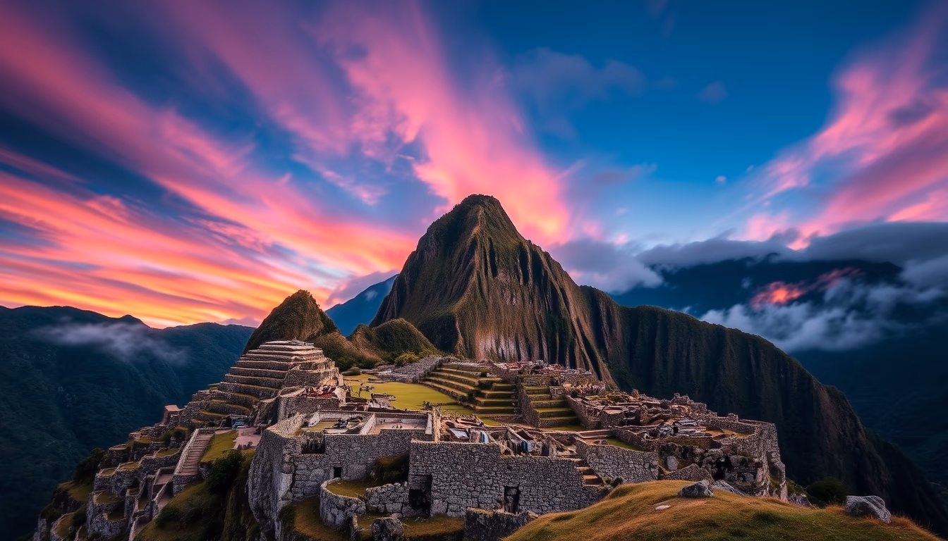 machu picchu inca in editorial style