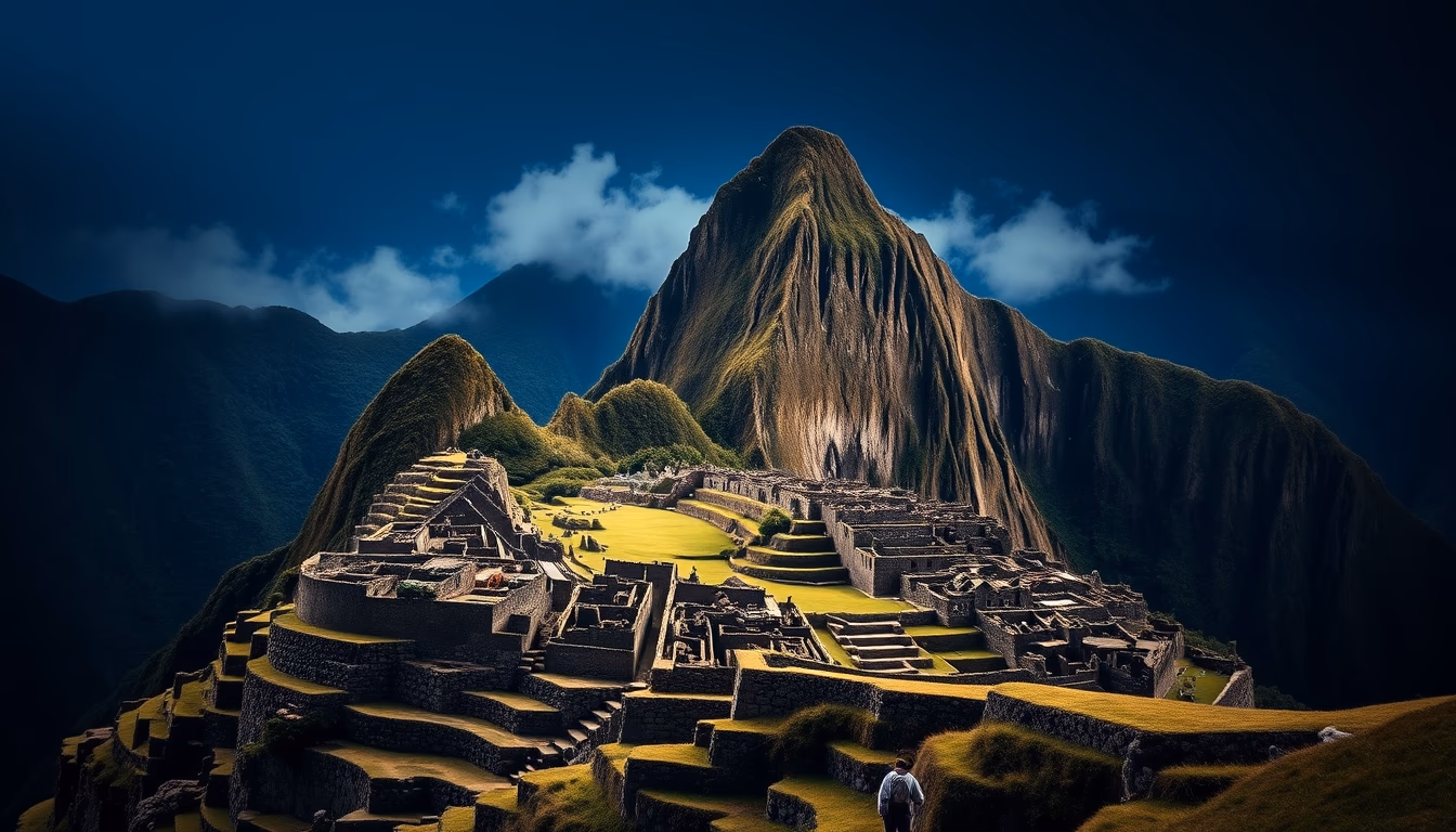 machu picchu inca in editorial style