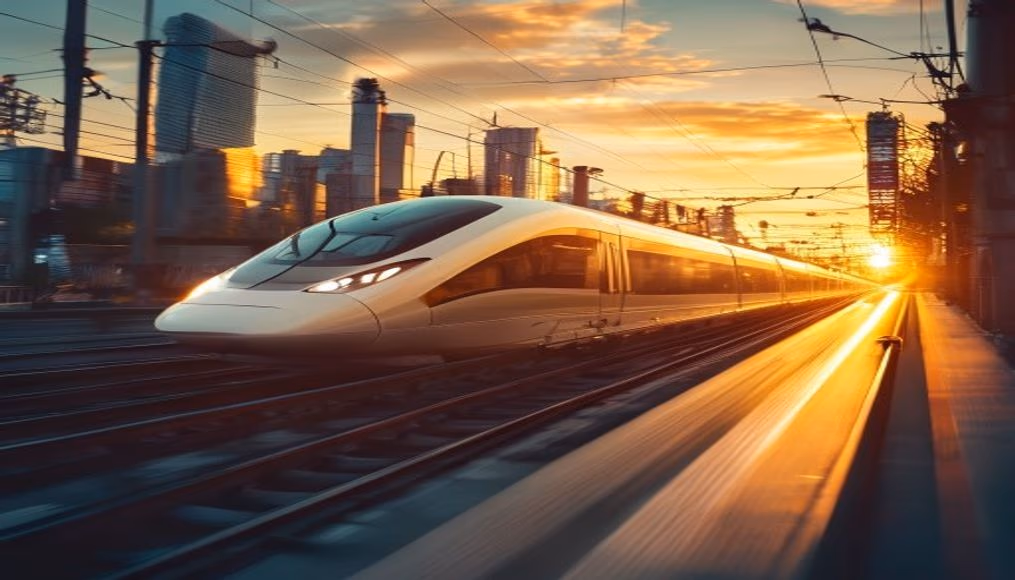 maglev train tokyo in editorial style