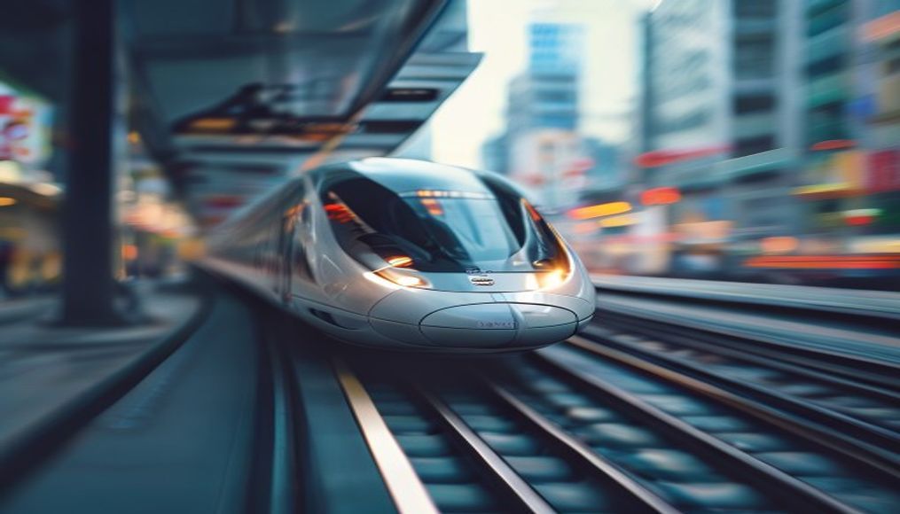 maglev train tokyo in editorial style