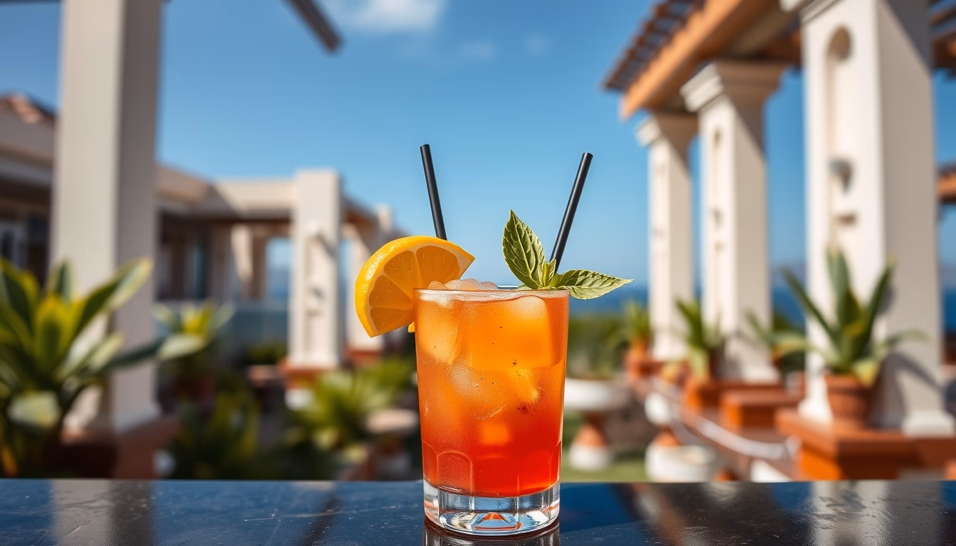 mai tai tropical garnish in editorial style