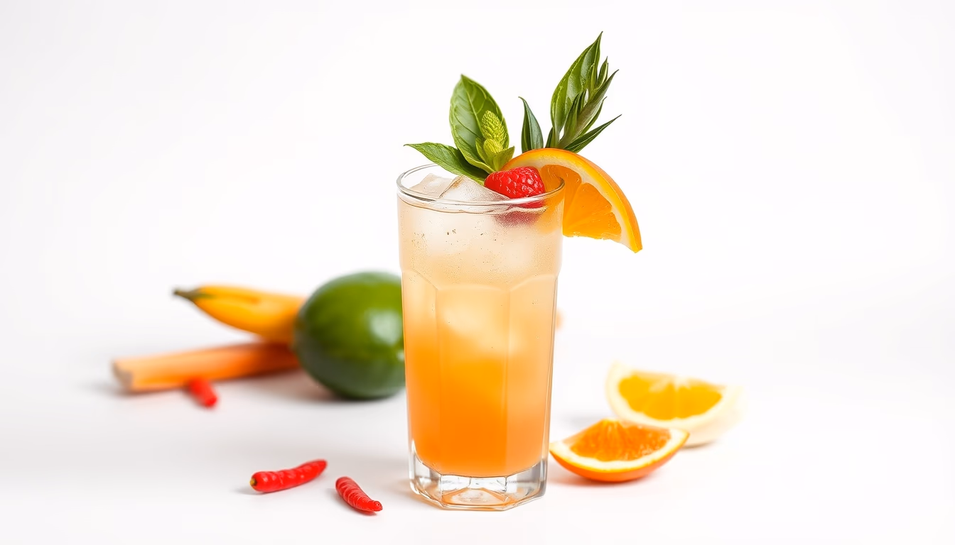 mai tai tropical garnish in editorial style