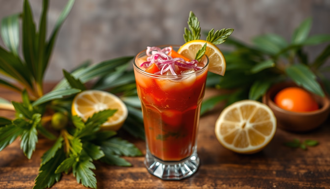 mai tai tropical garnish in editorial style