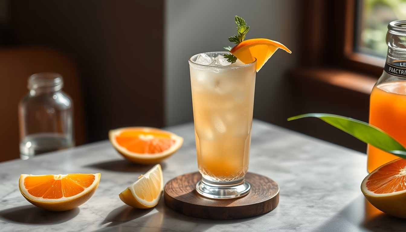mai tai tropical garnish in editorial style