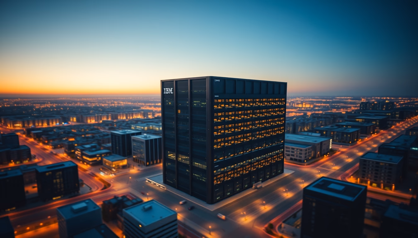 mainframe computer ibm in editorial style