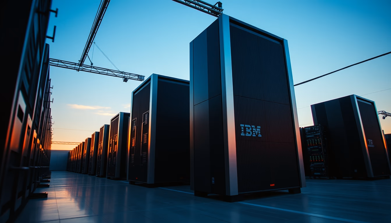 mainframe computer ibm in editorial style