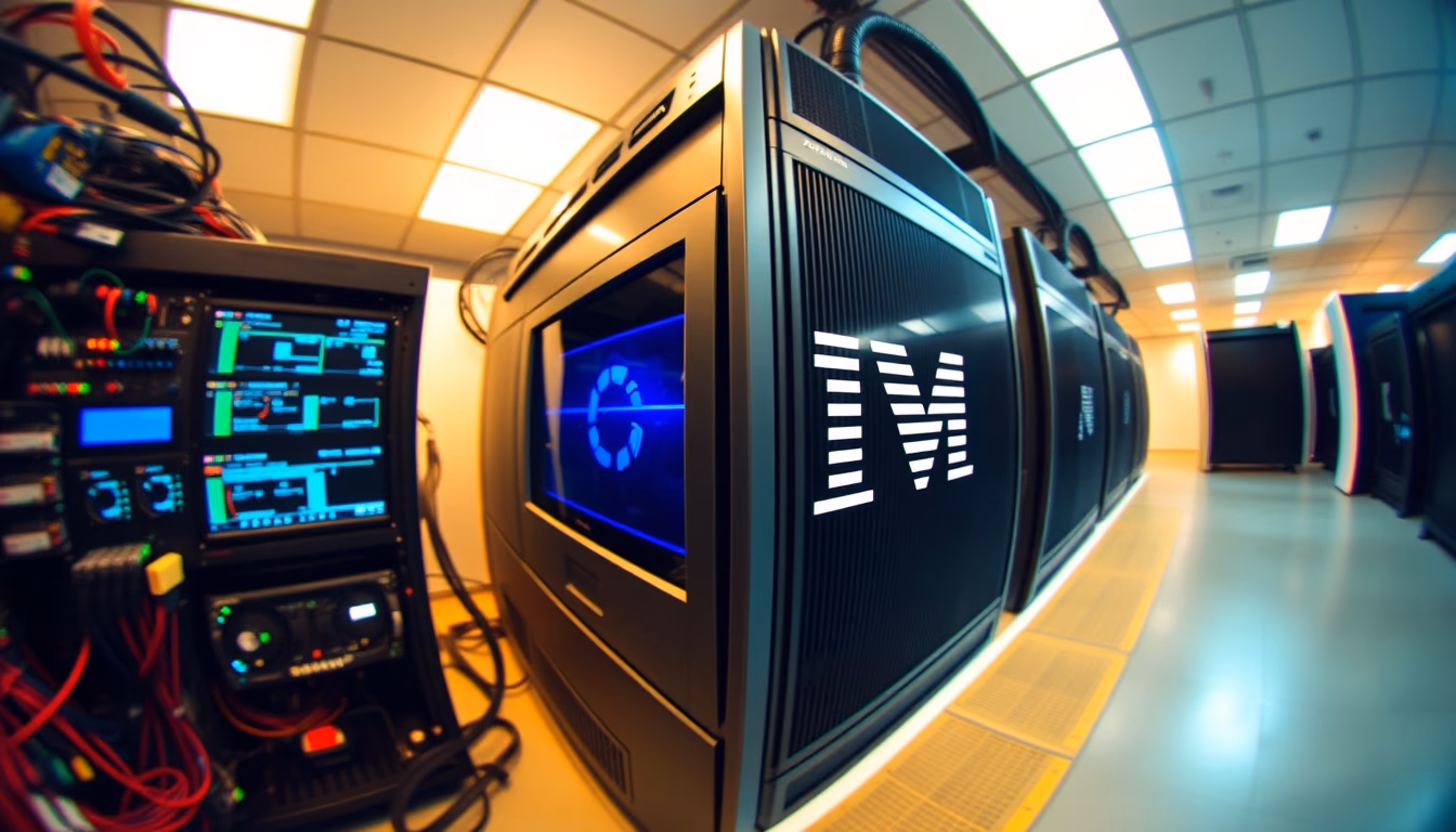 mainframe computer ibm in editorial style