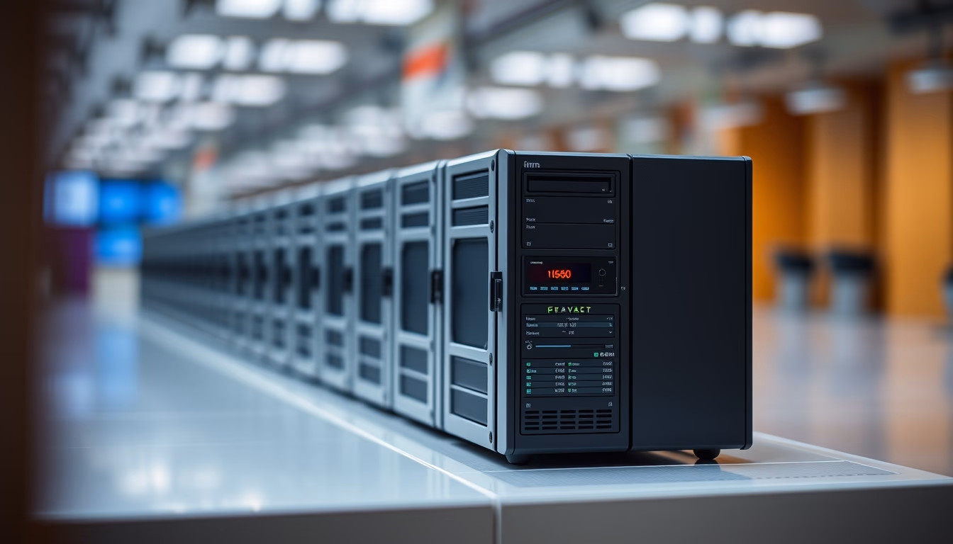 mainframe computer ibm in editorial style