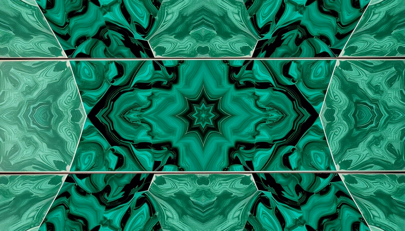 malachite green pattern in editorial style