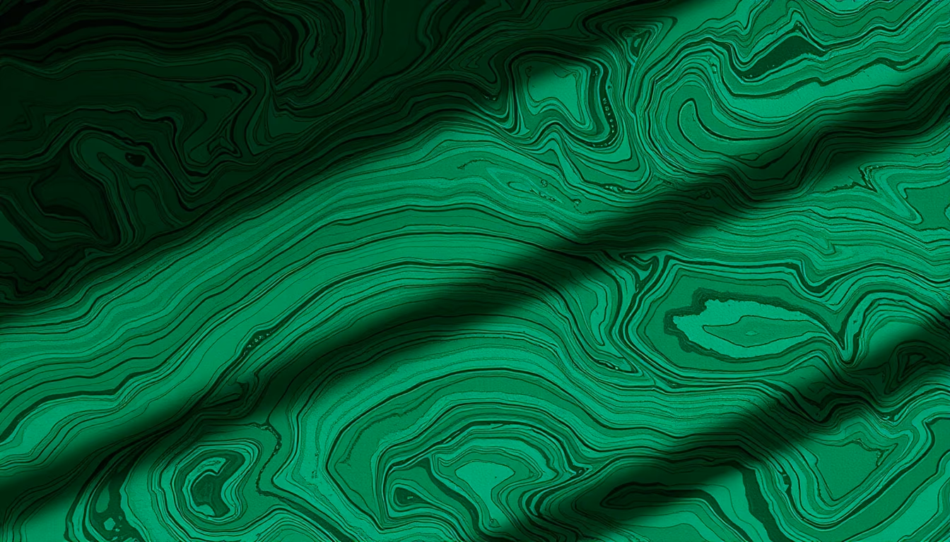 malachite green pattern in editorial style