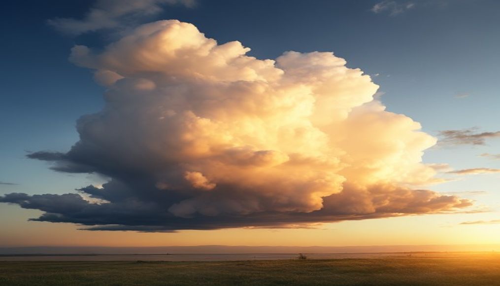 mammatus cloud bottoms in editorial style