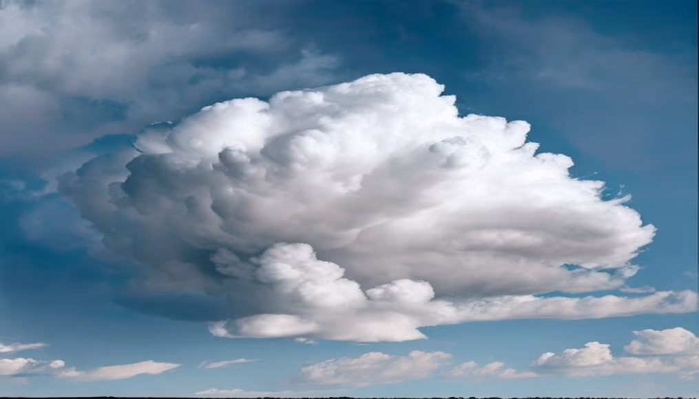 mammatus cloud bottoms in editorial style