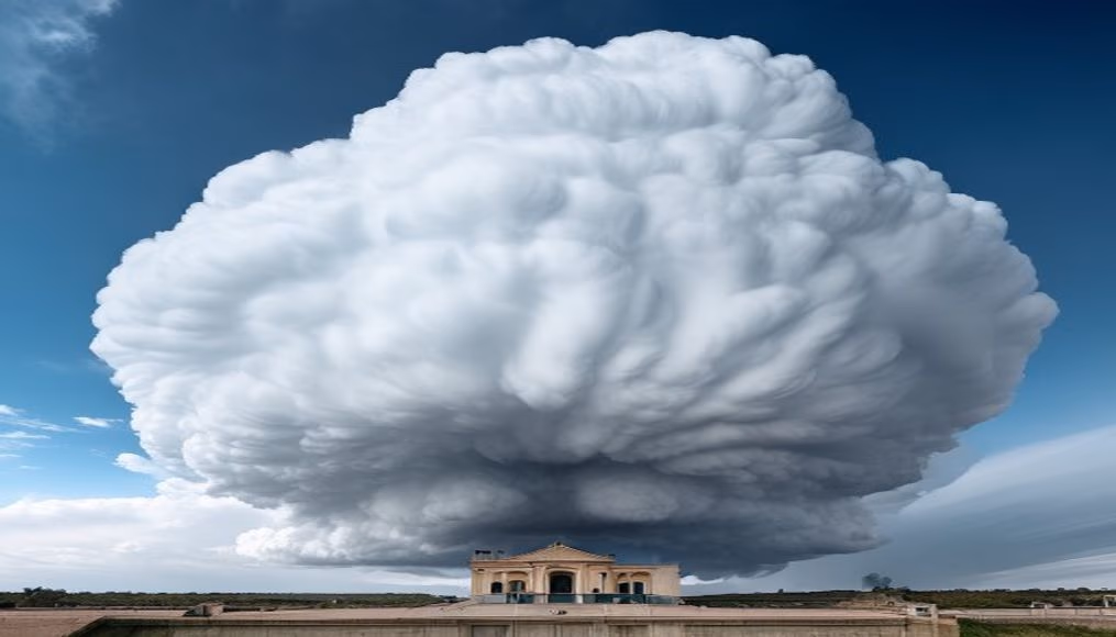 mammatus clouds rare in editorial style