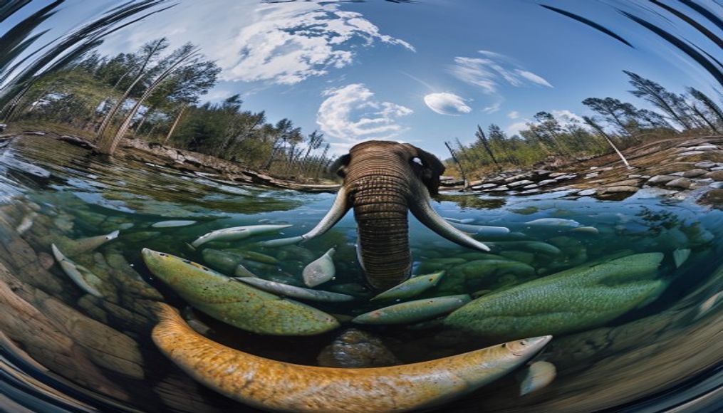 mammoth hot springs in editorial style