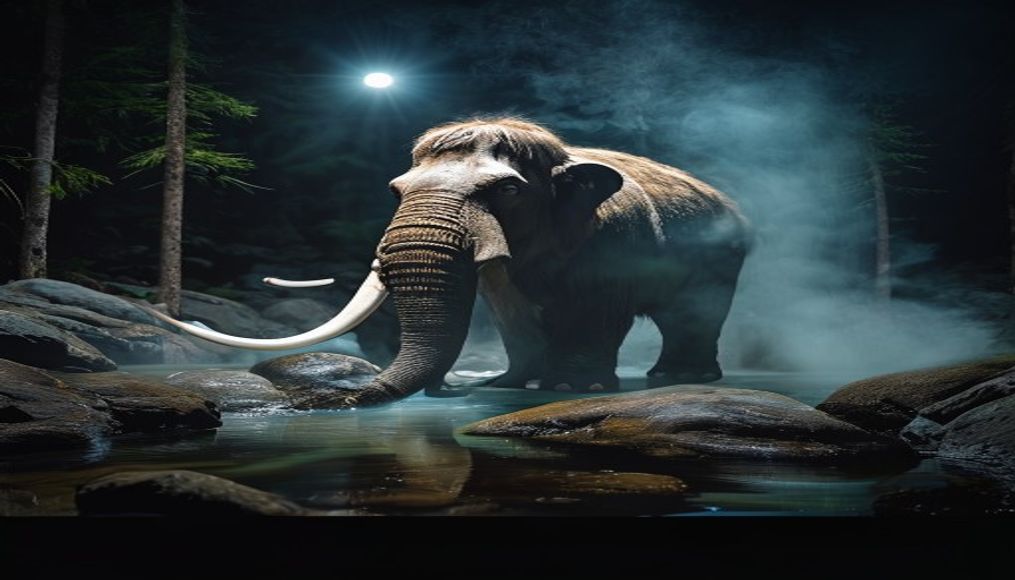 mammoth hot springs in editorial style