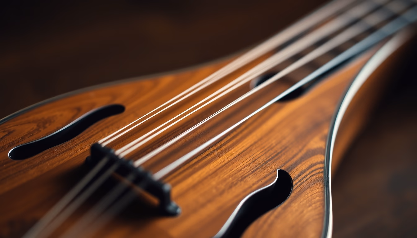 mandolin antique wooden in editorial style