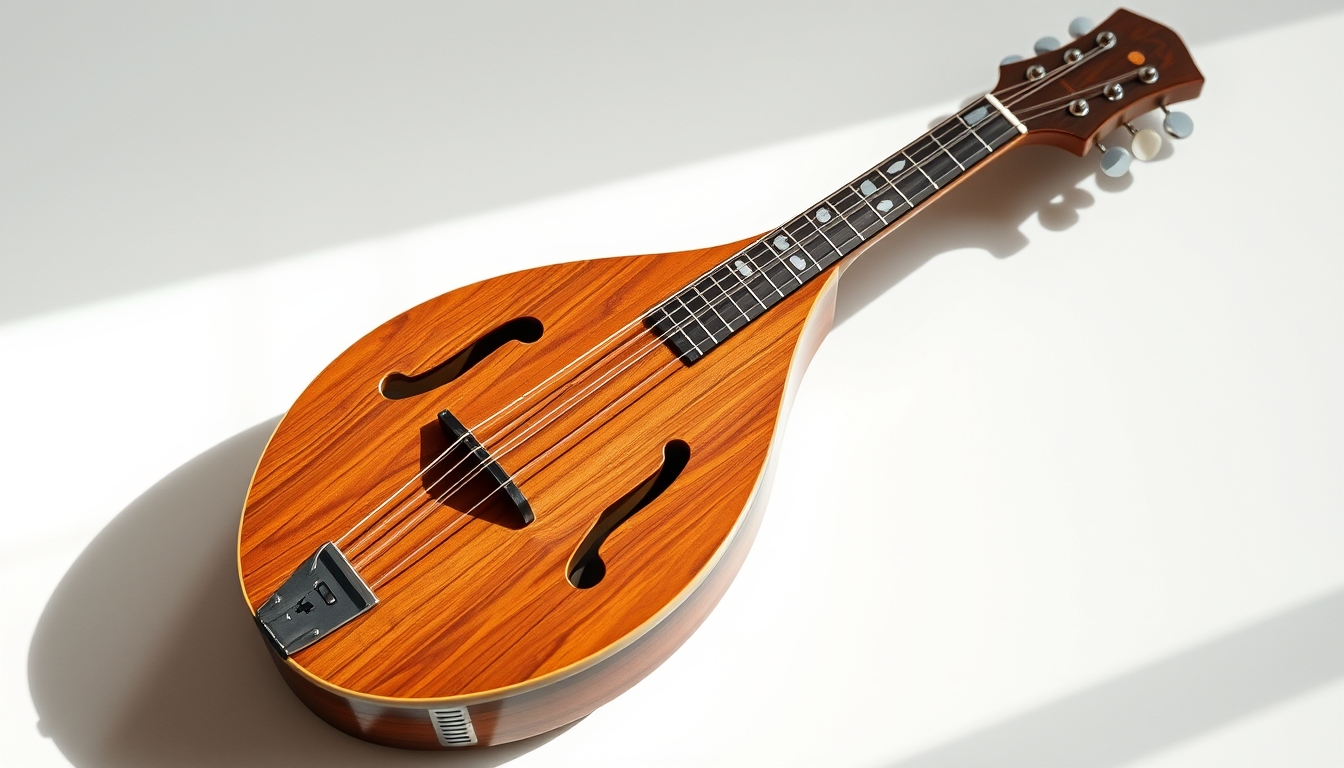 mandolin antique wooden in editorial style