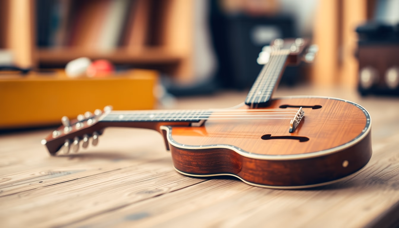 mandolin antique wooden in editorial style