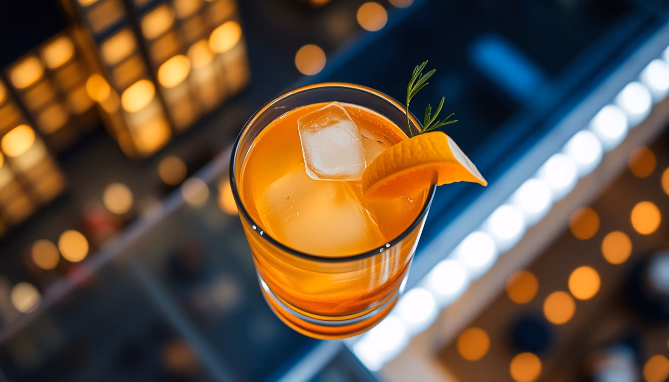 manhattan rye cocktail in editorial style