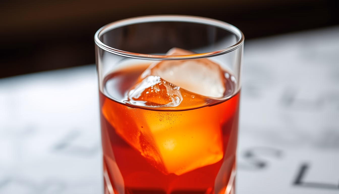 manhattan rye cocktail in editorial style