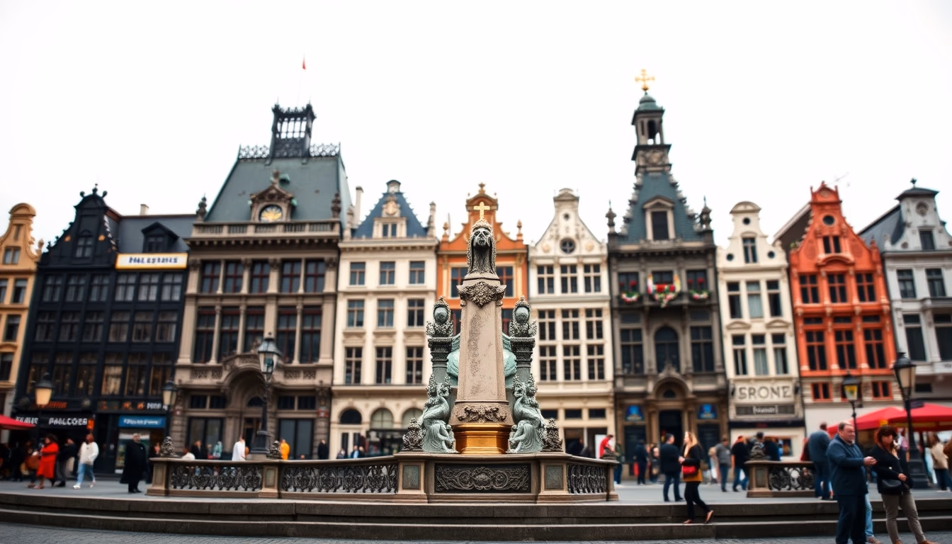 manneken pis brussels in editorial style