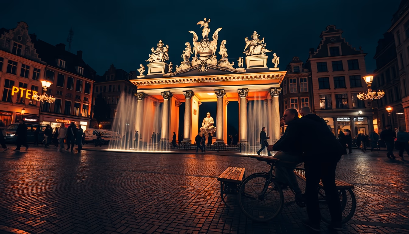 manneken pis brussels in editorial style