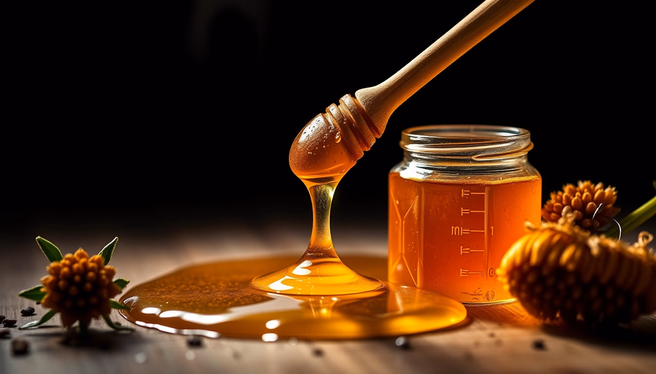 manuka honey new zealand in editorial style
