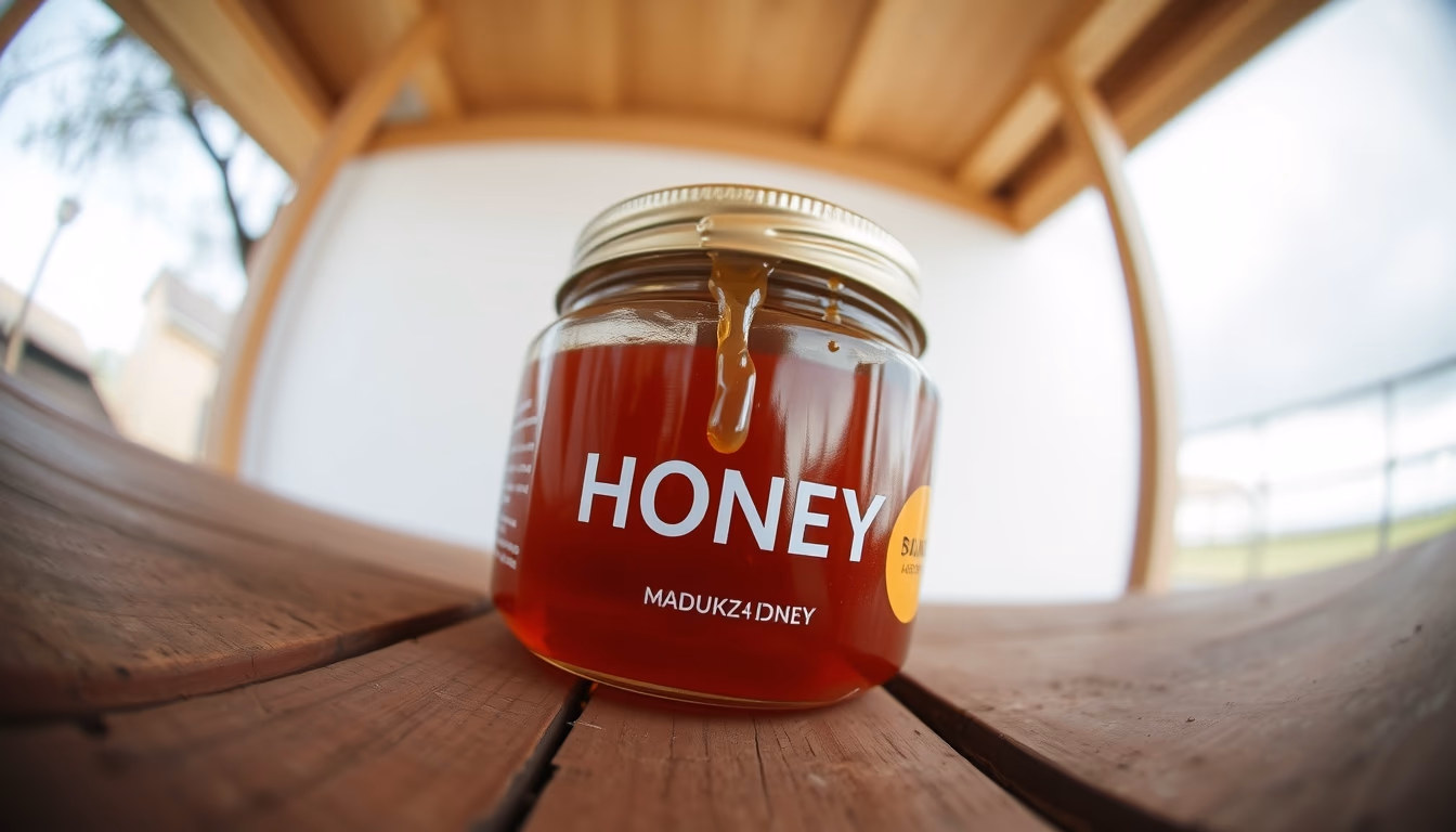 manuka honey new zealand in editorial style