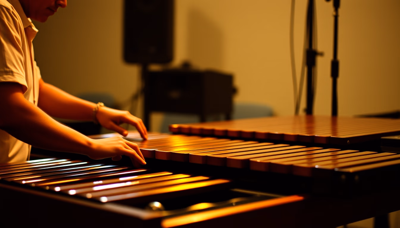 marimba xylophone in editorial style