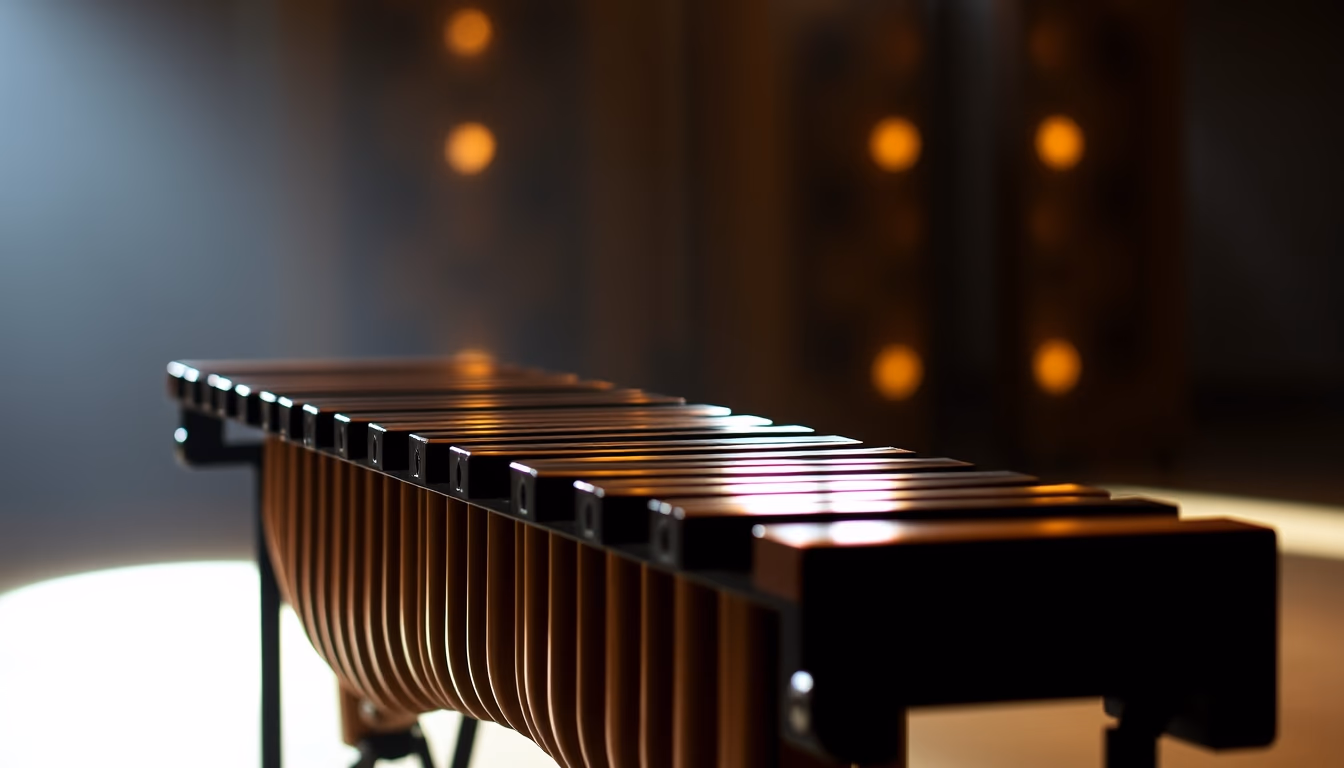 marimba xylophone in editorial style