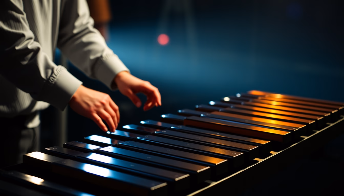 marimba xylophone in editorial style