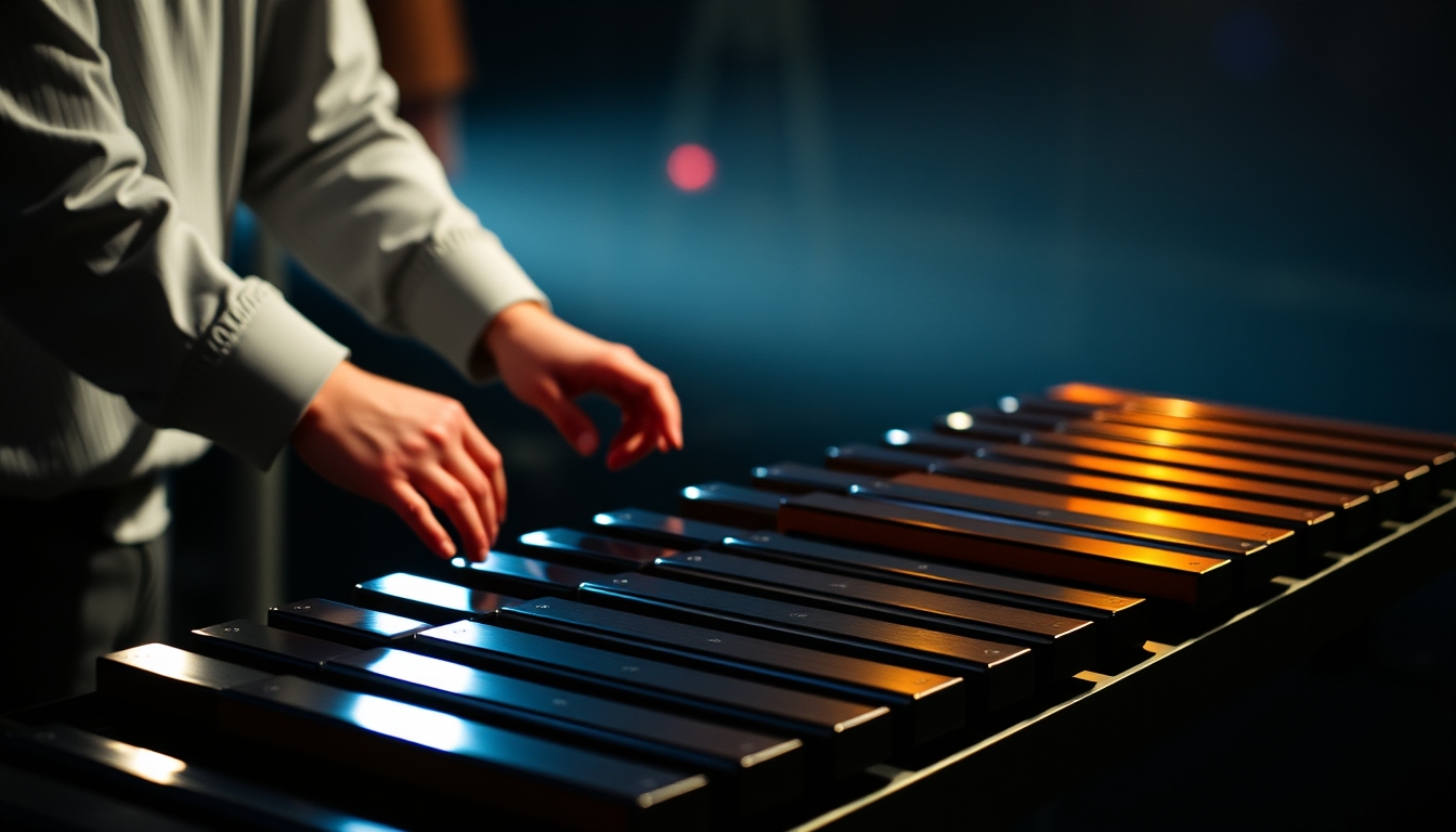 marimba xylophone in editorial style