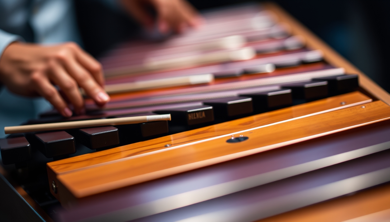 marimba xylophone in editorial style