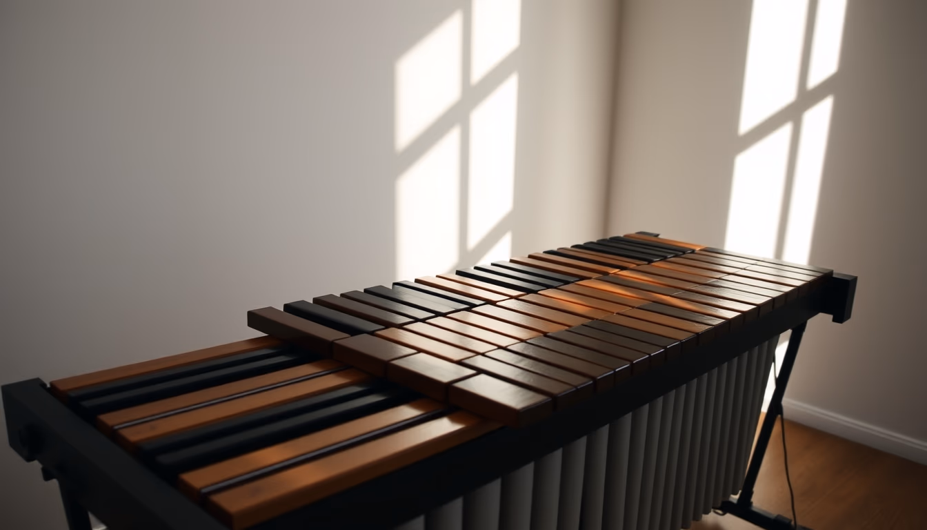 marimba xylophone in editorial style