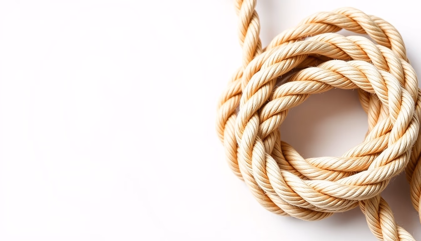 maritime knots rope in editorial style