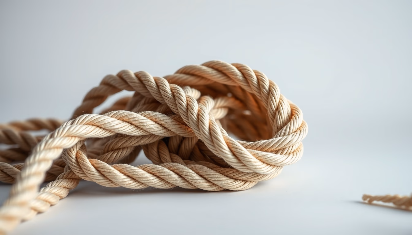 maritime knots rope in editorial style