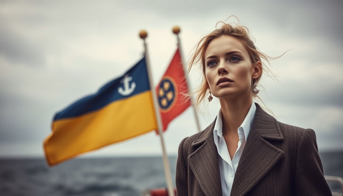 maritime signal flags in editorial style