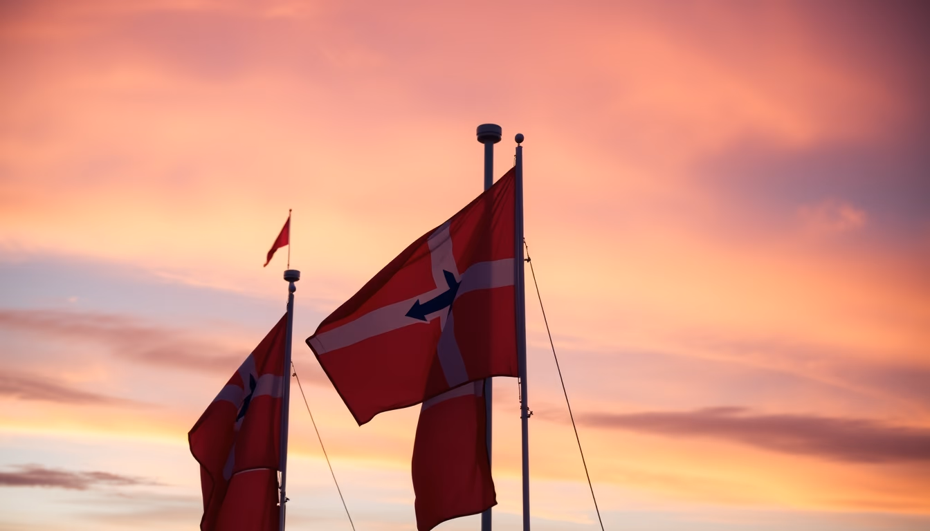 maritime signal flags in editorial style