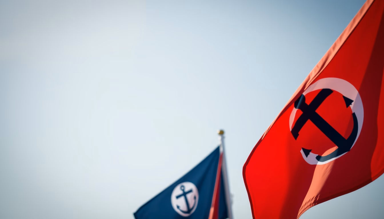 maritime signal flags in editorial style