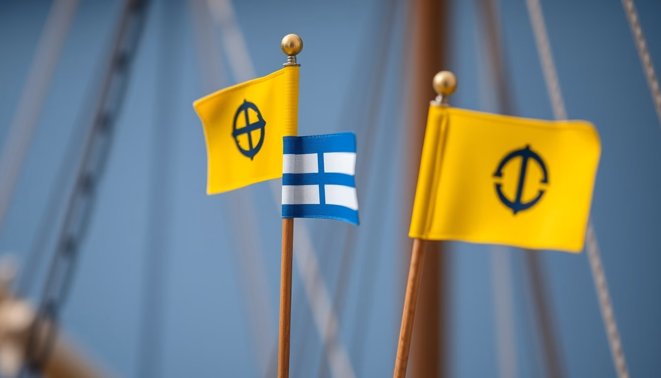 maritime signal flags in editorial style
