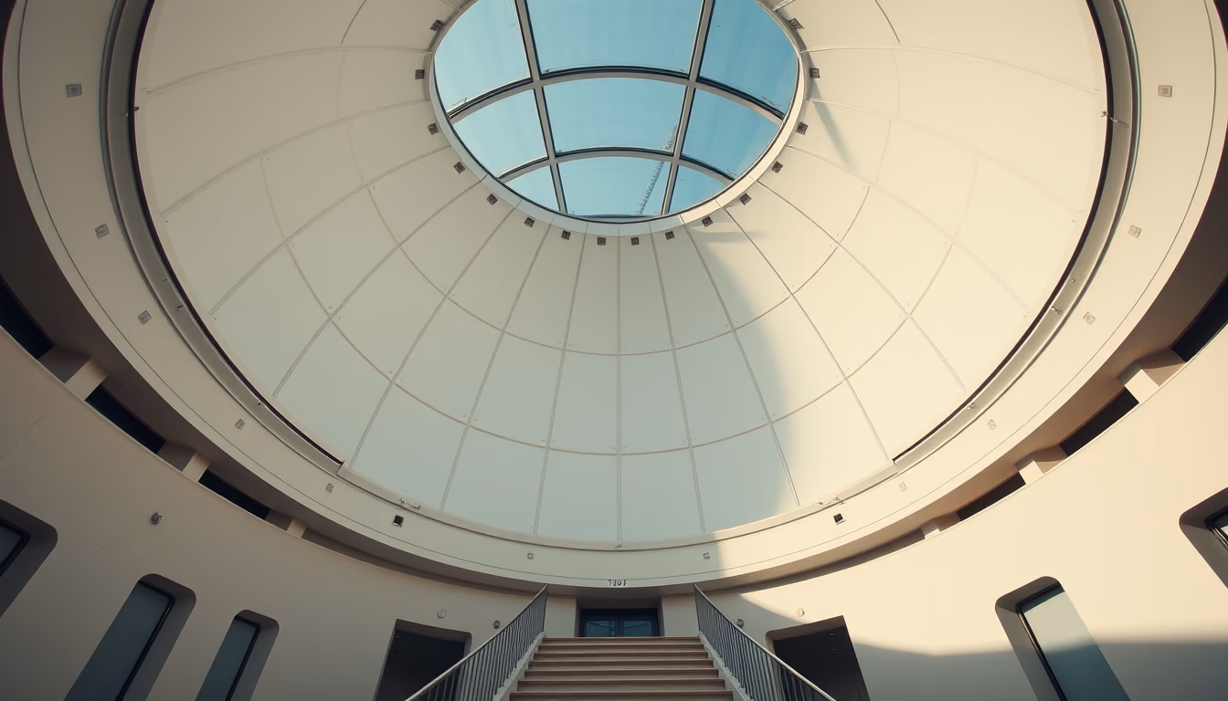 martian colony dome in editorial style