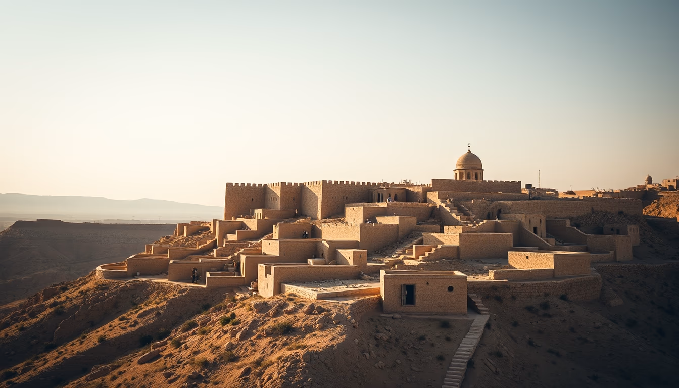 masada fortress israel in editorial style