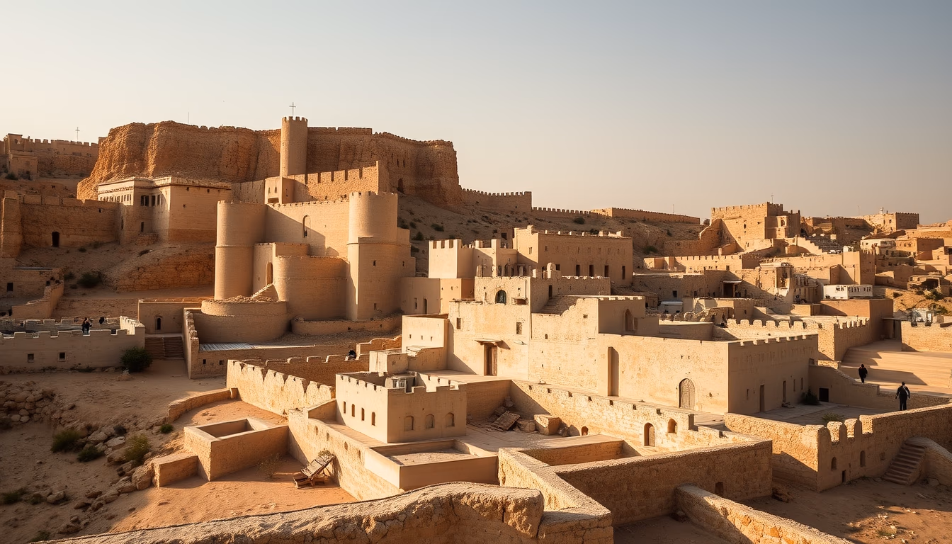 masada fortress israel in editorial style