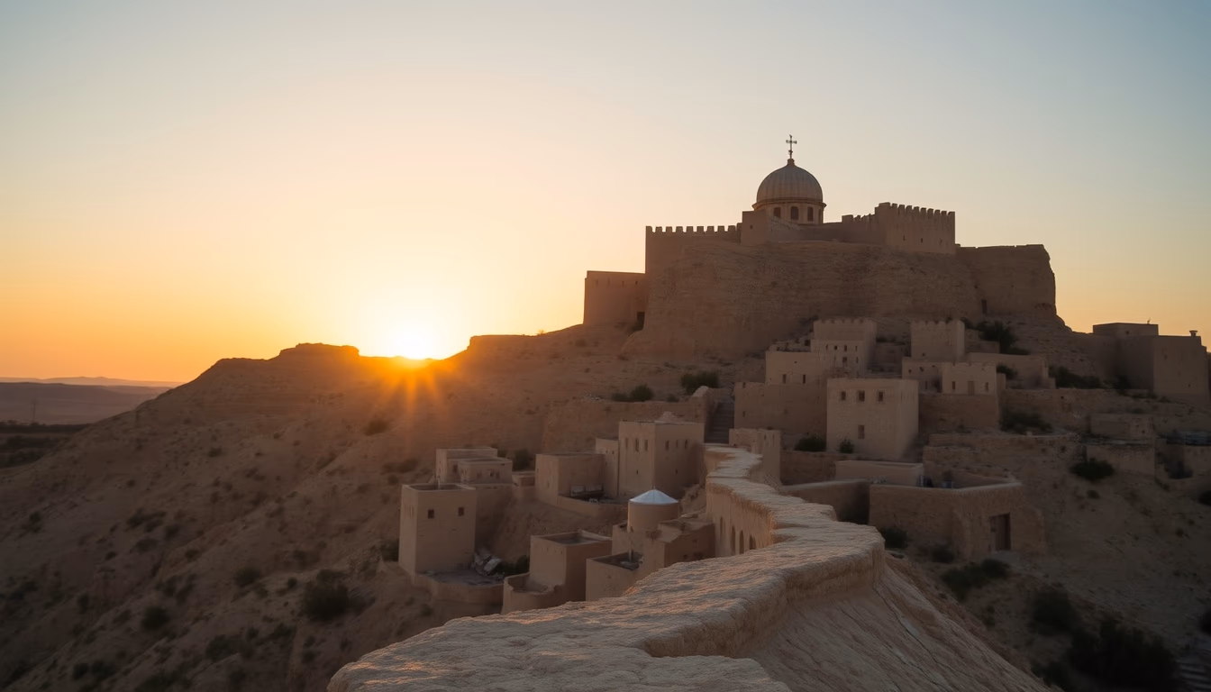 masada fortress israel in editorial style