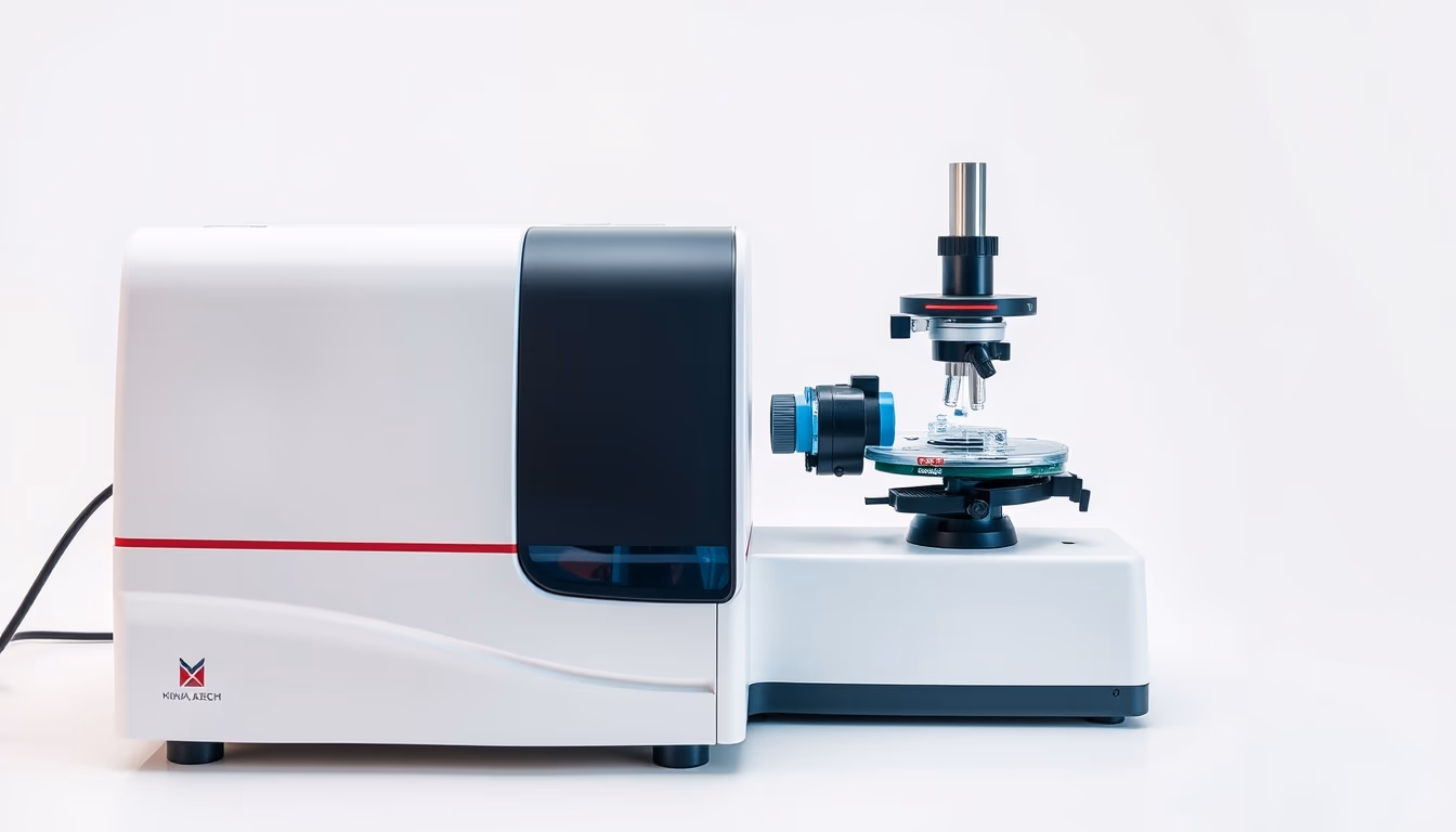 mass spectrometer device in editorial style