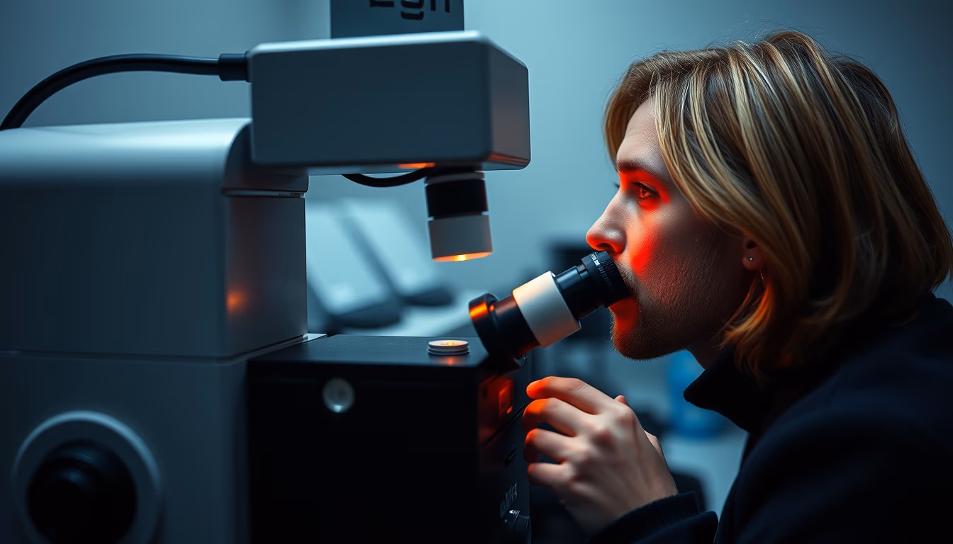 mass spectrometer device in editorial style