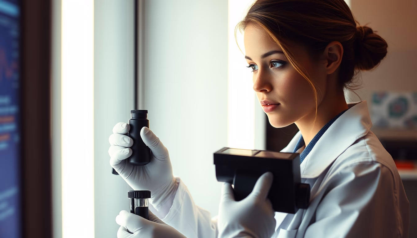 mass spectrometer device in editorial style